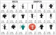 299 Pcs Push Type Retainer Clips for All Cars - 5