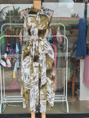 Ladies Long Belted Dress