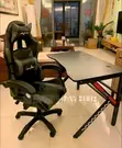 Lesiey Gaming/Computer Desk - Black with Red Frame - 1