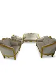 White VIG Furniture Royal Sofa Chair - 2