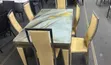 Luxury Marble-Style 6-Seater Dining Set - 2