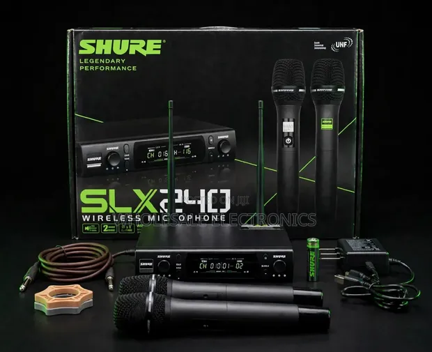 Shure SLX 240 Professional Dual Wireless Microphone System - 1