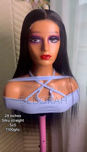28-Inch Silky Straight 5x5 Lace Wig