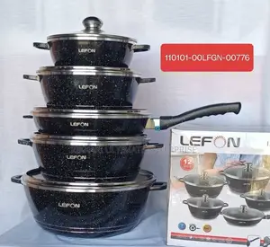 LEFON 12-Piece Granite Non-Stick Cookware Set