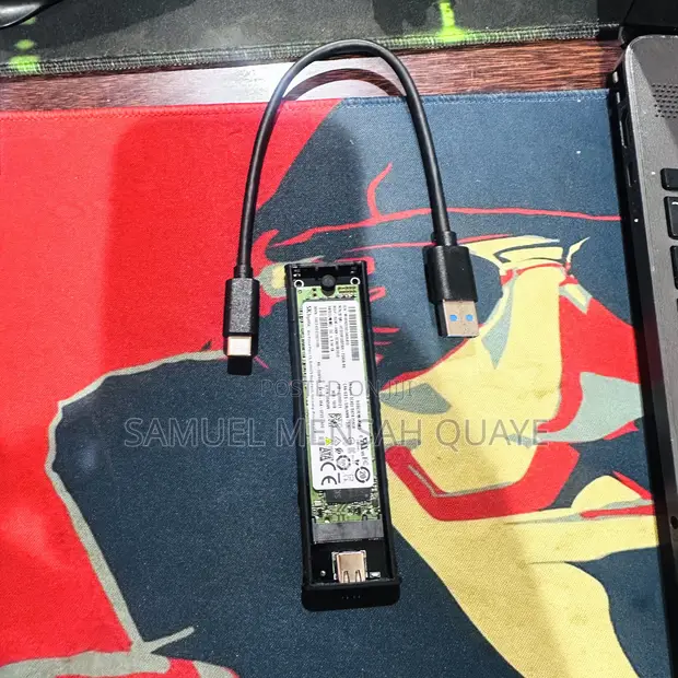 SK hynix M.2 SATA SSD 256GB in USB Enclosure - 1