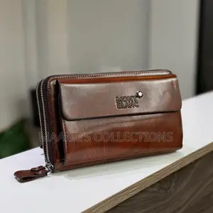 Montblanc Men's Luxury Leather Hand Purse / Wallet / Clutch