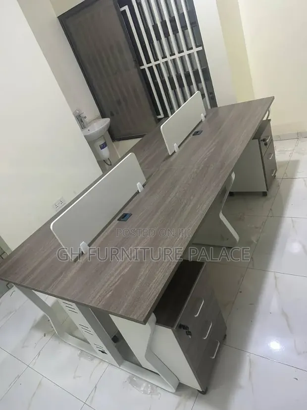 Four-in-One Wooden Workstation for Office - 1