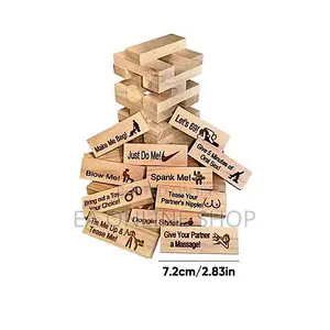 48 Piece Adult Wooden Stacking Game - Fun Party Edition