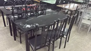 Glass Dining Set with 6 Chairs