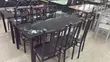 Glass Dining Set with 6 Chairs - 1