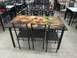 Glass Dining Set with 6 Chairs - 2