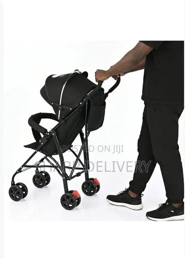 Extended Canopy Baby Stroller - Grey - 1