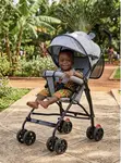 Extended Canopy Baby Stroller - Grey - 2