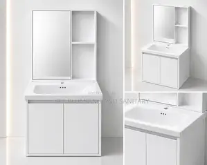 All White Cabinet Basin with Mirror