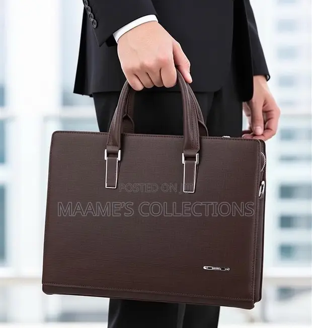 Premium Executive Leather Briefcase and Laptop Bag - 1