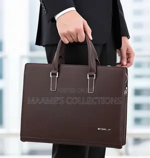 Premium Executive Leather Briefcase and Laptop Bag
