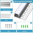 Inled Plaster Staircase Aluminum Profiles (3ft) - 3