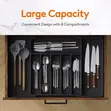 Adjustable Plastic Drawer Organizer & Cutlery Holder - 1