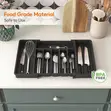 Adjustable Plastic Drawer Organizer & Cutlery Holder - 3
