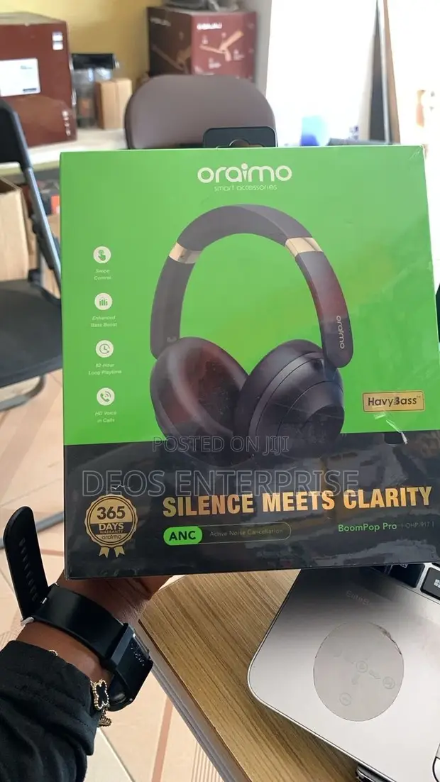 Oraimo BoomPop Pro 82Hr ANC HD Headphones - 1