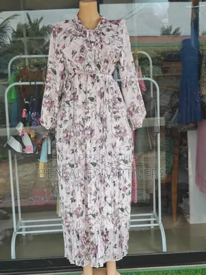 Ladies Belted Long Dress