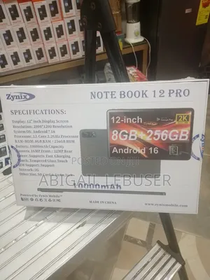 Zynix NoteBook 12 Pro Tablet 256GB Black