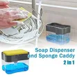 2-in-1 Sink Organizer with Soap Dispenser & Sponge Caddy - 2