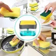 2-in-1 Sink Organizer with Soap Dispenser & Sponge Caddy - 3