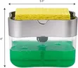 2-in-1 Sink Organizer with Soap Dispenser & Sponge Caddy - 5
