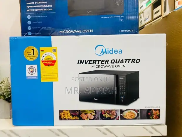 Super Classic Midea 30L Countertop Microwave (Glass) - Black - 1