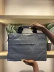 Gray Genuine Leather Laptop Bag for 13-inch Laptops - 1