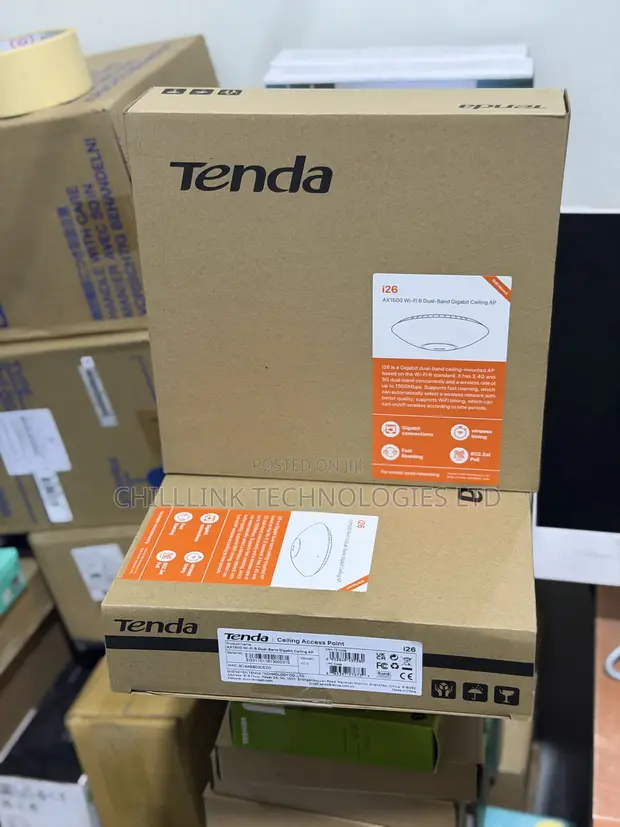 Tenda i26 AX1500 Wi-Fi 6 Dual Band Gigabit Ceiling Access Point - 1
