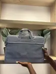 Gray Genuine Leather Laptop Bag for 13-inch Laptops - 1