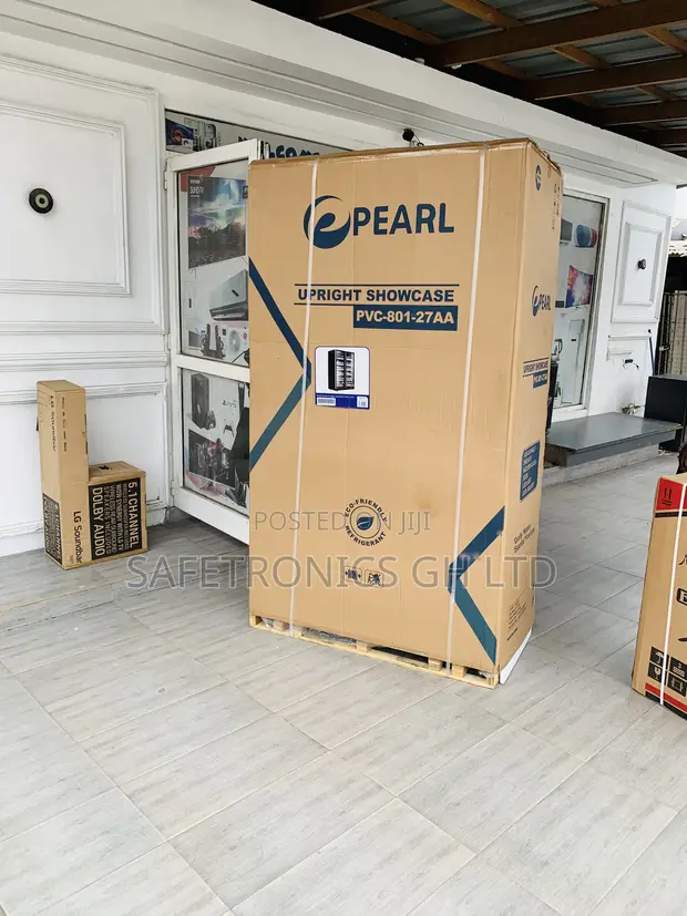 Pearl 690L Double-Door Glass Display Fridge - 1