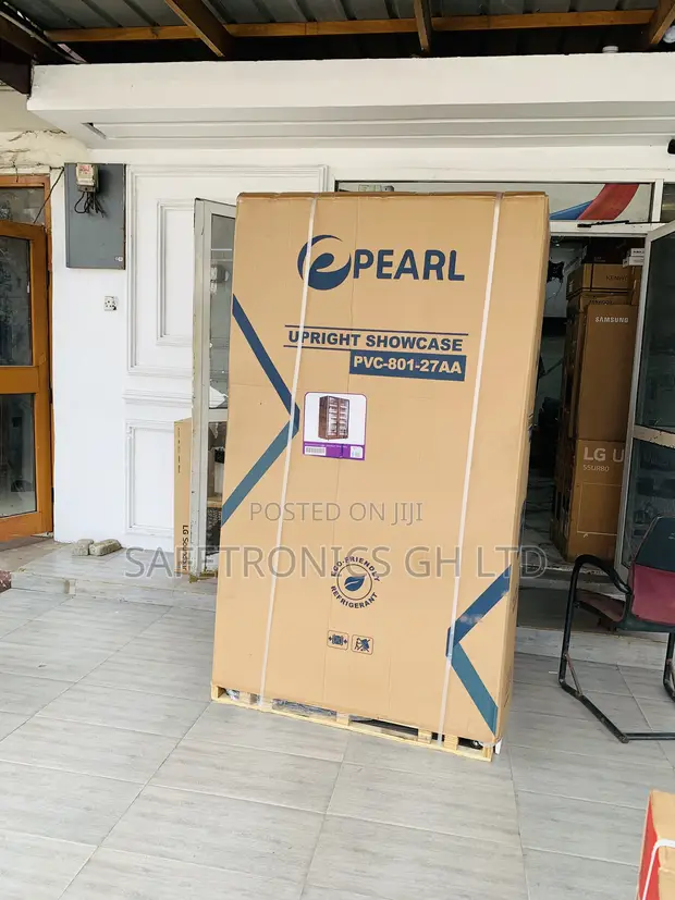 Pearl 690L Double-Door Glass Display Fridge - 1