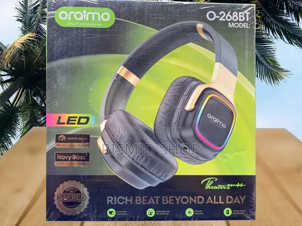Oraimo O-268BT Bluetooth LED Headphones - 1