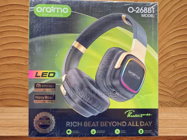 Oraimo O-268BT Rechargeable LED Headphones - 1