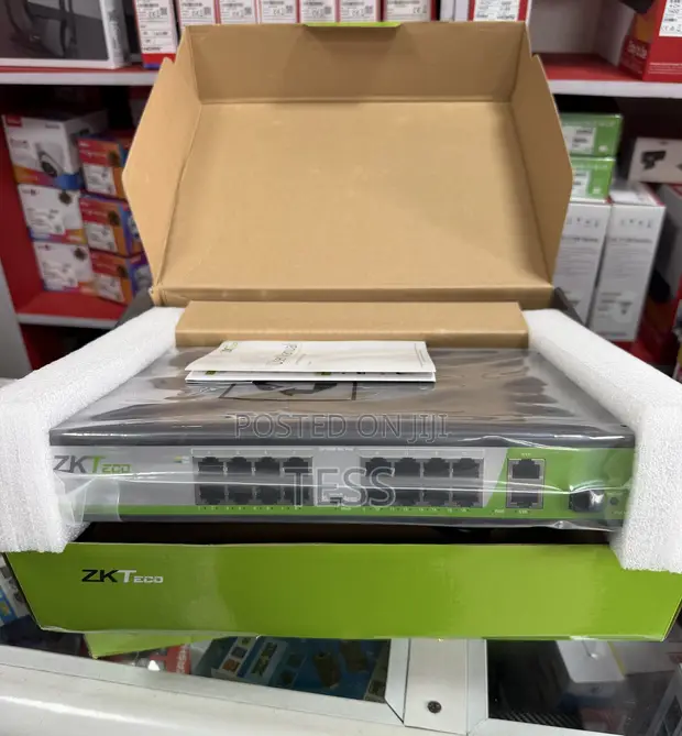 ZKTeco PE162-200-C 16-Port PoE Switch with SFP - 1