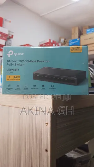 TP-Link 10-Port 10/100Mbps Desktop PoE+ Switch LS110