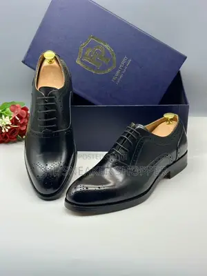 Frank Perry Oxford Brogue Shoes - Black