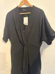 Black Zara Midi Dress with Front Twist - 1