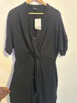 Black Zara Midi Dress with Front Twist - 2