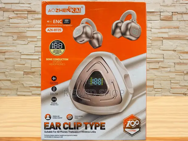 Azk-Bt25 Wireless Clip-on Earphones by Ao Zhenkai - 1