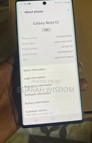Samsung Galaxy Note 10 5G 256GB Black