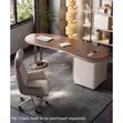 Office Desk (Wood Curved Desk With Drawers) - 2