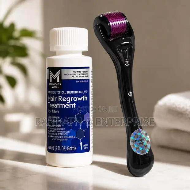 Member's Mark Minoxidil 5% Hair Treatment & Derma Roller Bundle - 1
