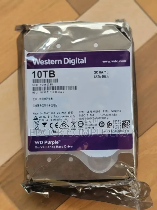 10TB WD Purple Surveillance Hard Disk Drive ORIGINAL - 1