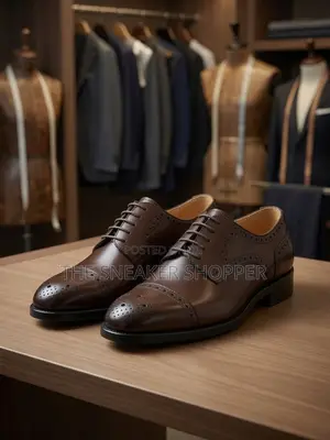 Brown Derby Cap-Toe Brogue Shoes
