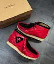 Clarks Wallabee Boots - Red Suede - 2