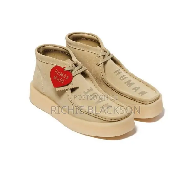 Human Made x Clarks Beige Suede Sneakers - 1